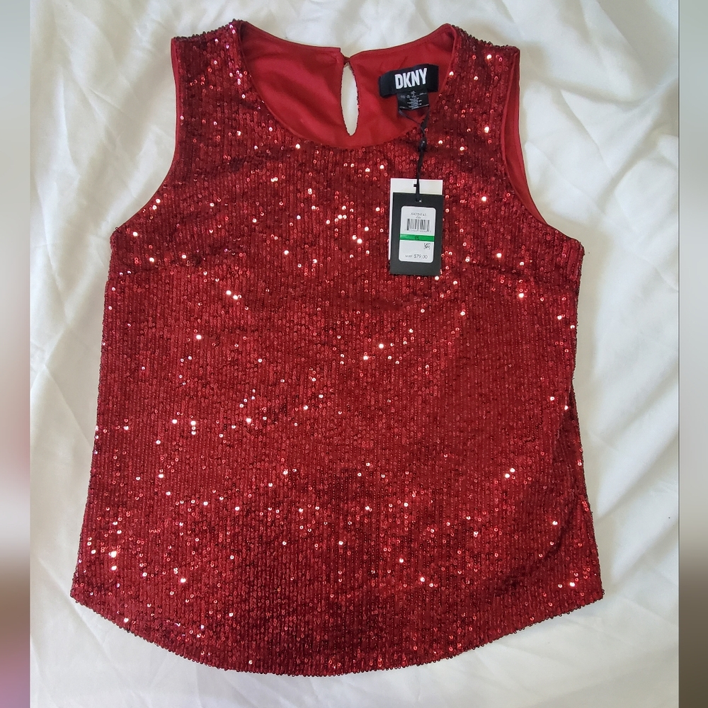DKNY Red Blouse